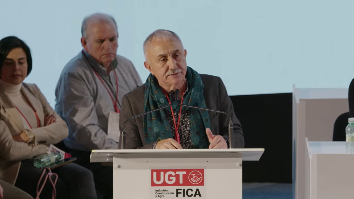 Pepe Álvarez en el Congreso de UGT-FICA