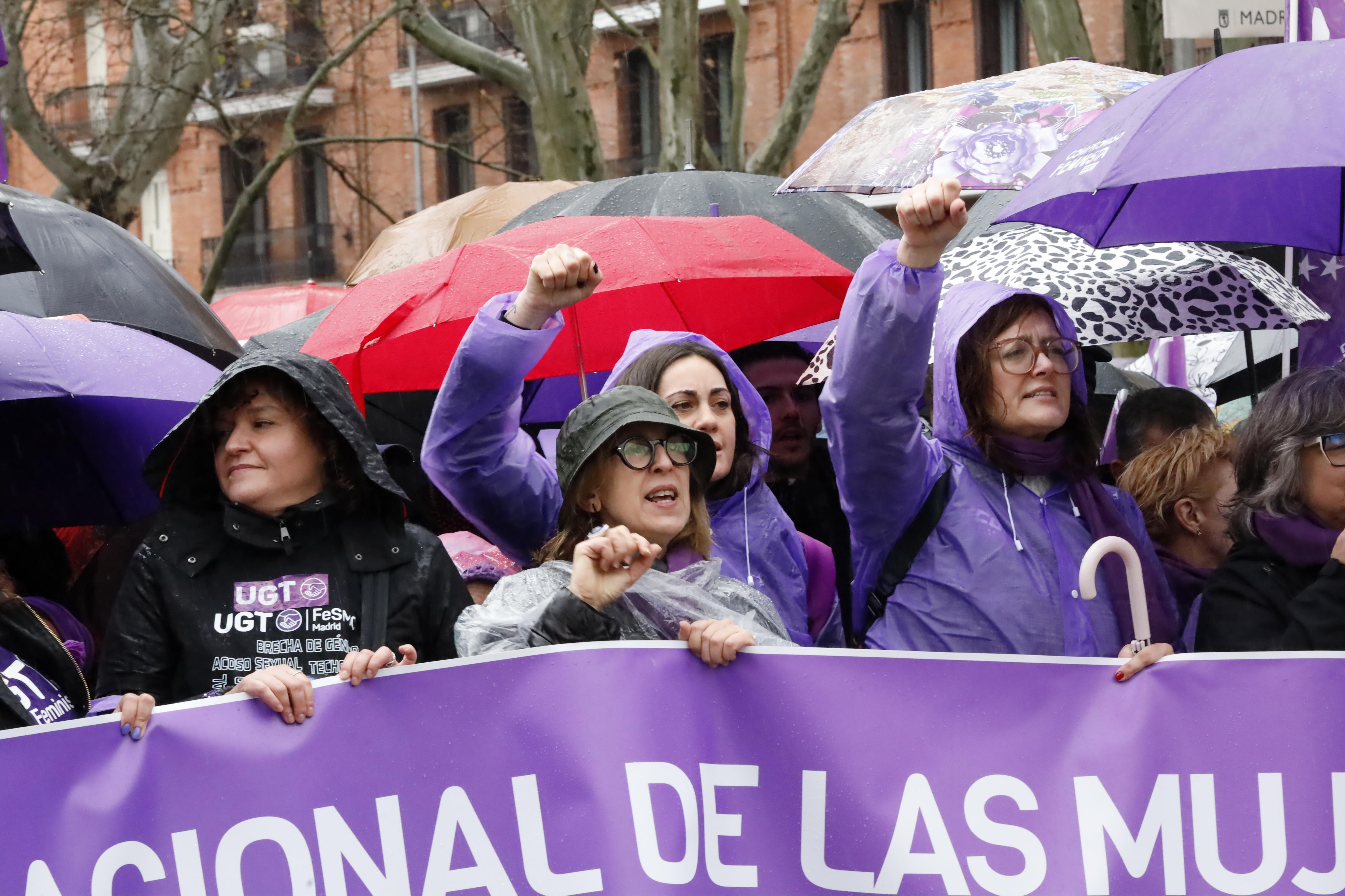 Pancarta de UGT en la manifestación por el 8M