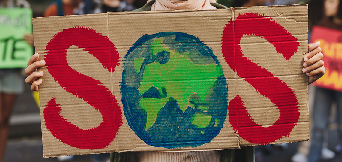 Cartel ecologista sobre salvar el Planeta Tierra