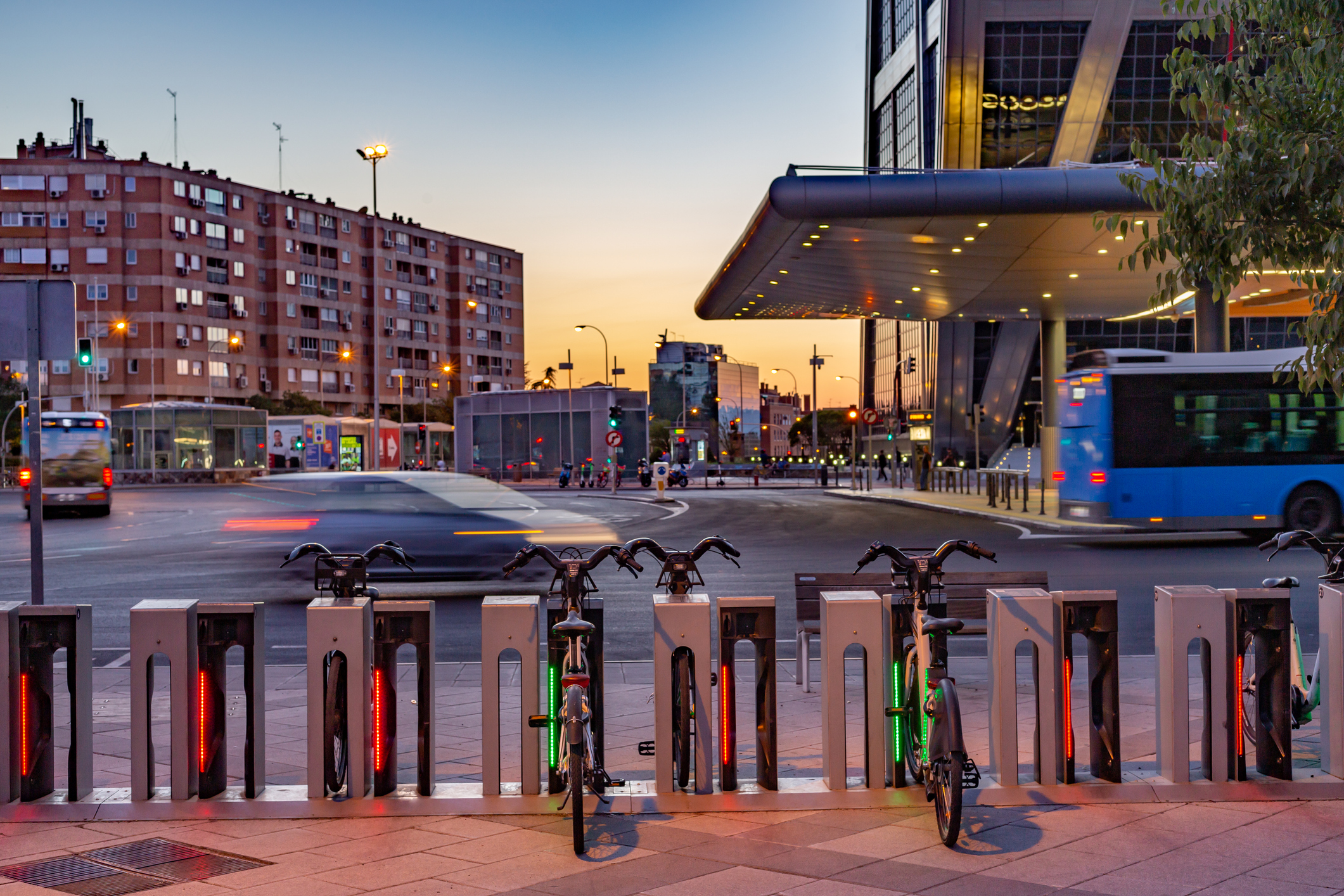 Parking para alquiler de bicicletas en Plaza Castilla