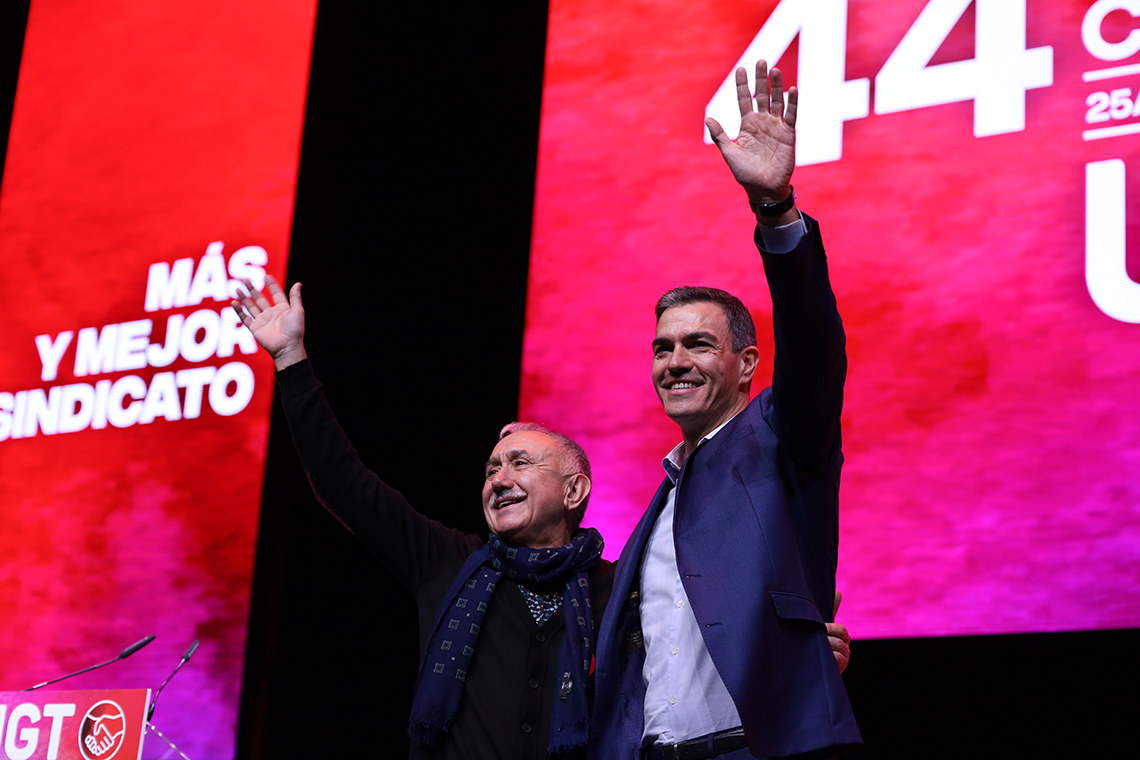 Pedro Sánchez y Pepe Álvarez