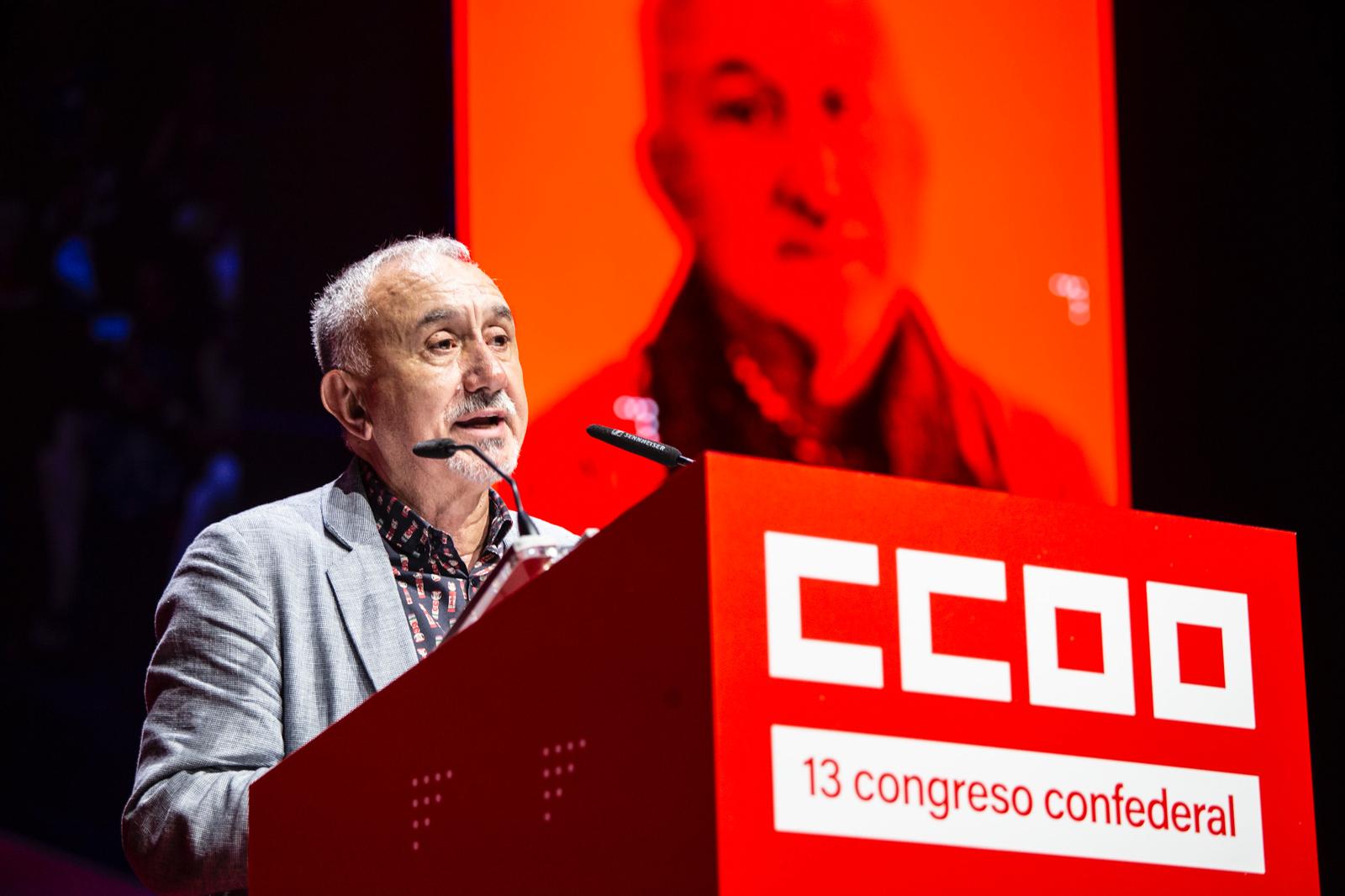 Pepe Álvarez en el Congreso de CCOO