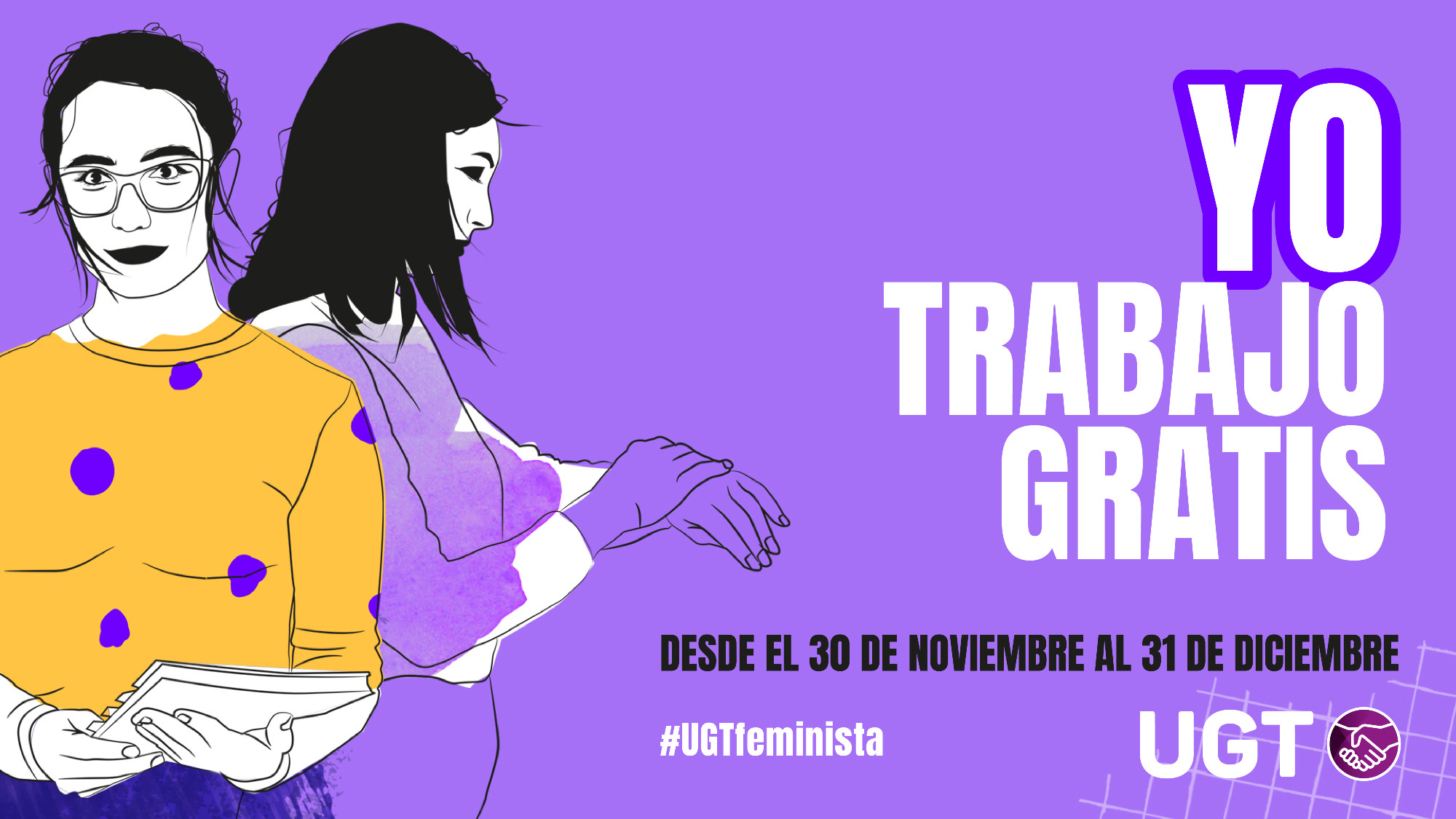 Cartel "Yo trabajo gratis"