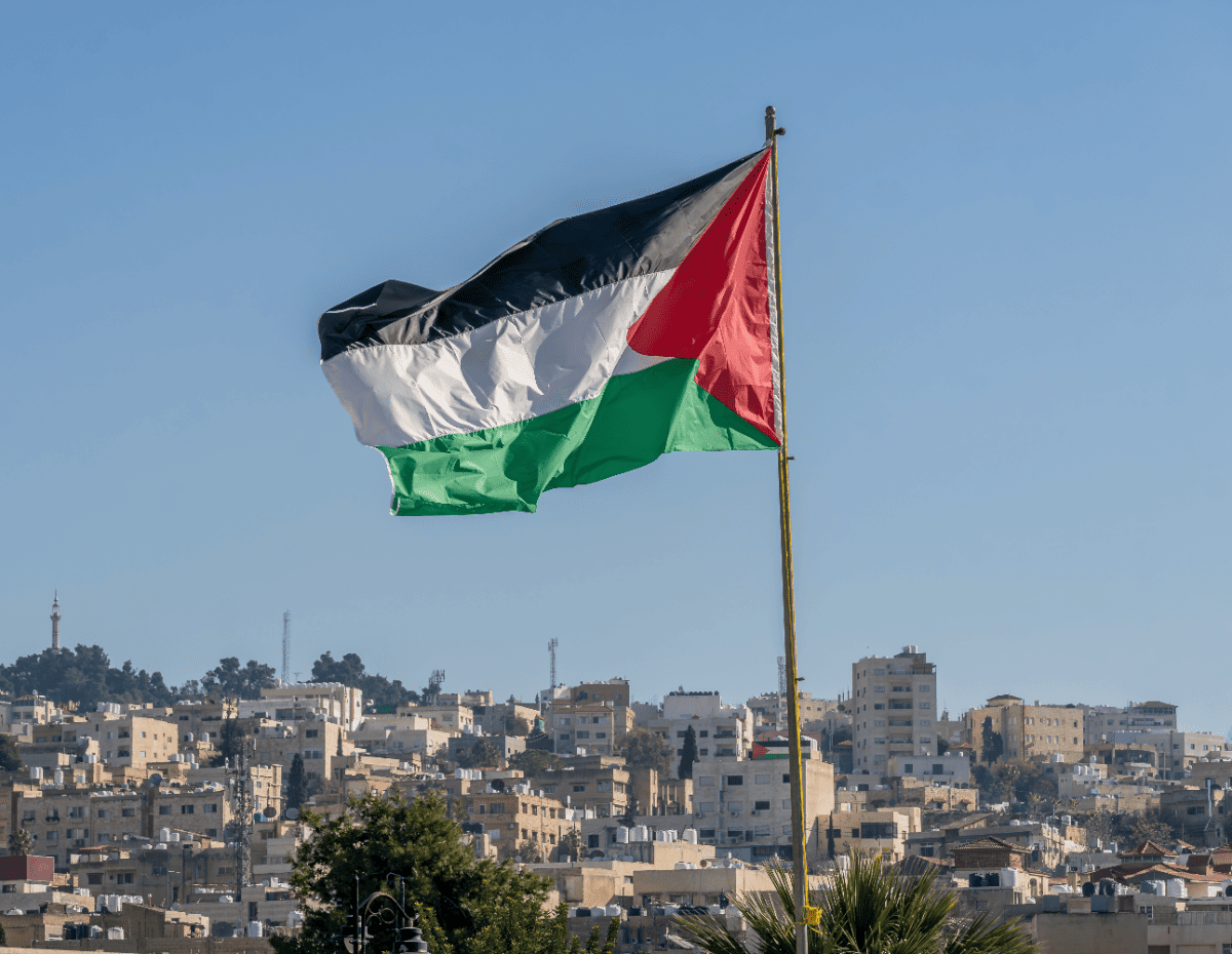 Bandera Palestina Cisjordania