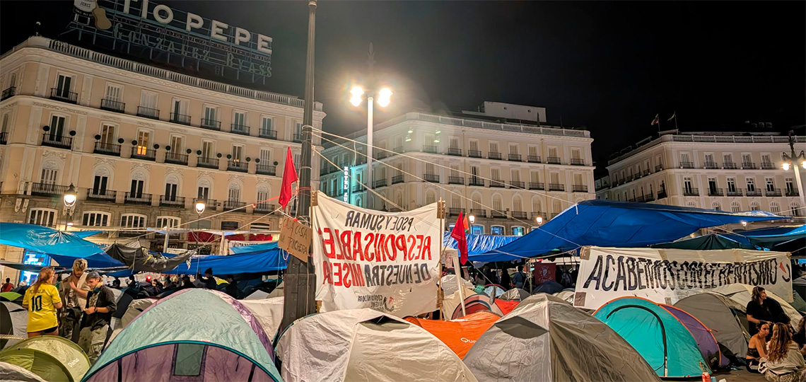 Acampada en Puerta del Sol