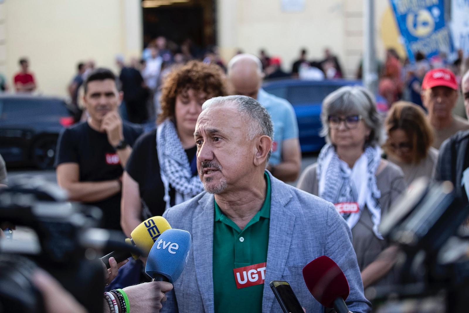 Declaraciones de Pepe Álvarez, secretario general de UGT