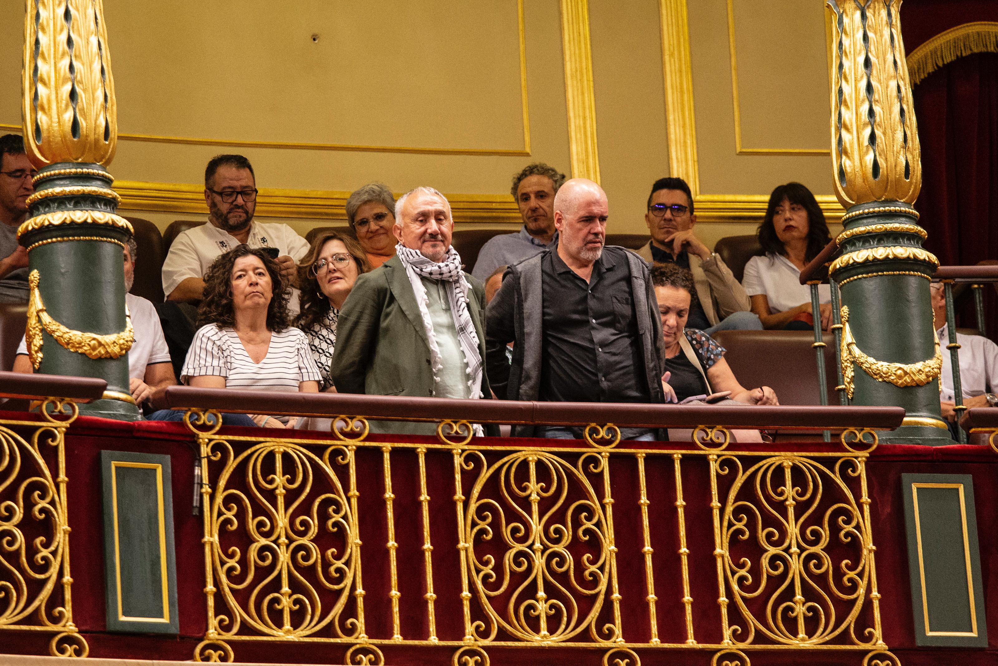 Madrid. Pepe Álvarez y Unai Sordo en el Congreso de los Diputados