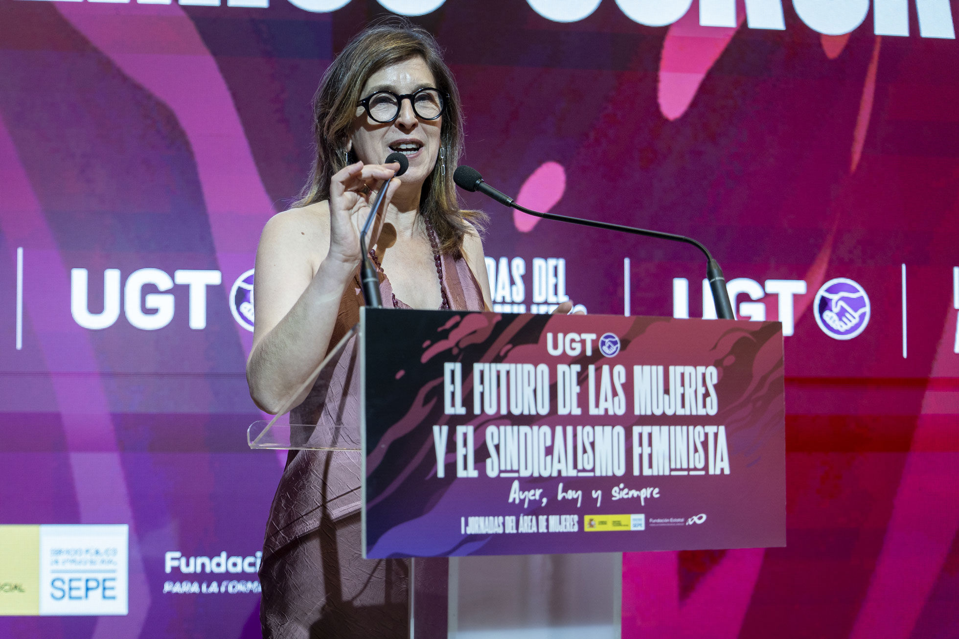 Lola Navarro durante los Premios Sororidad