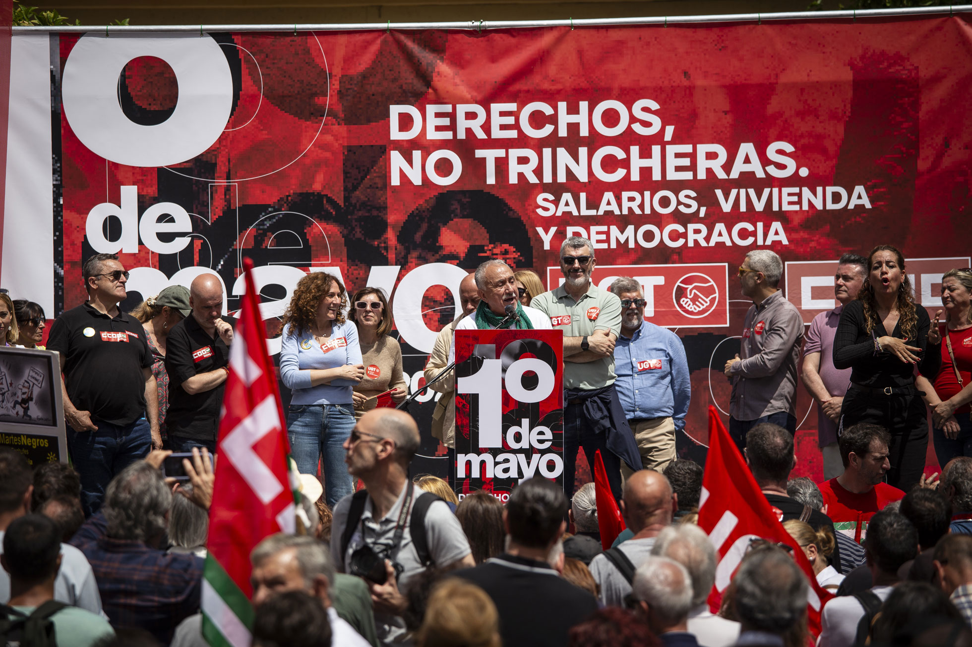 17. Acto del Primero de Mayo en la ciudad de Málaga