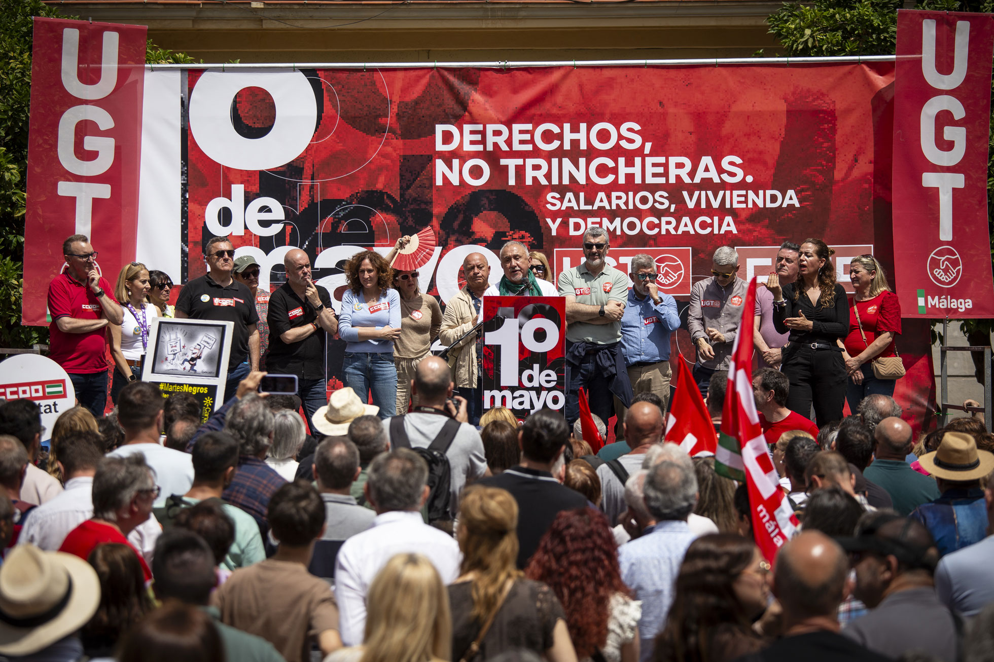 18. Acto del Primero de Mayo en la ciudad de Málaga