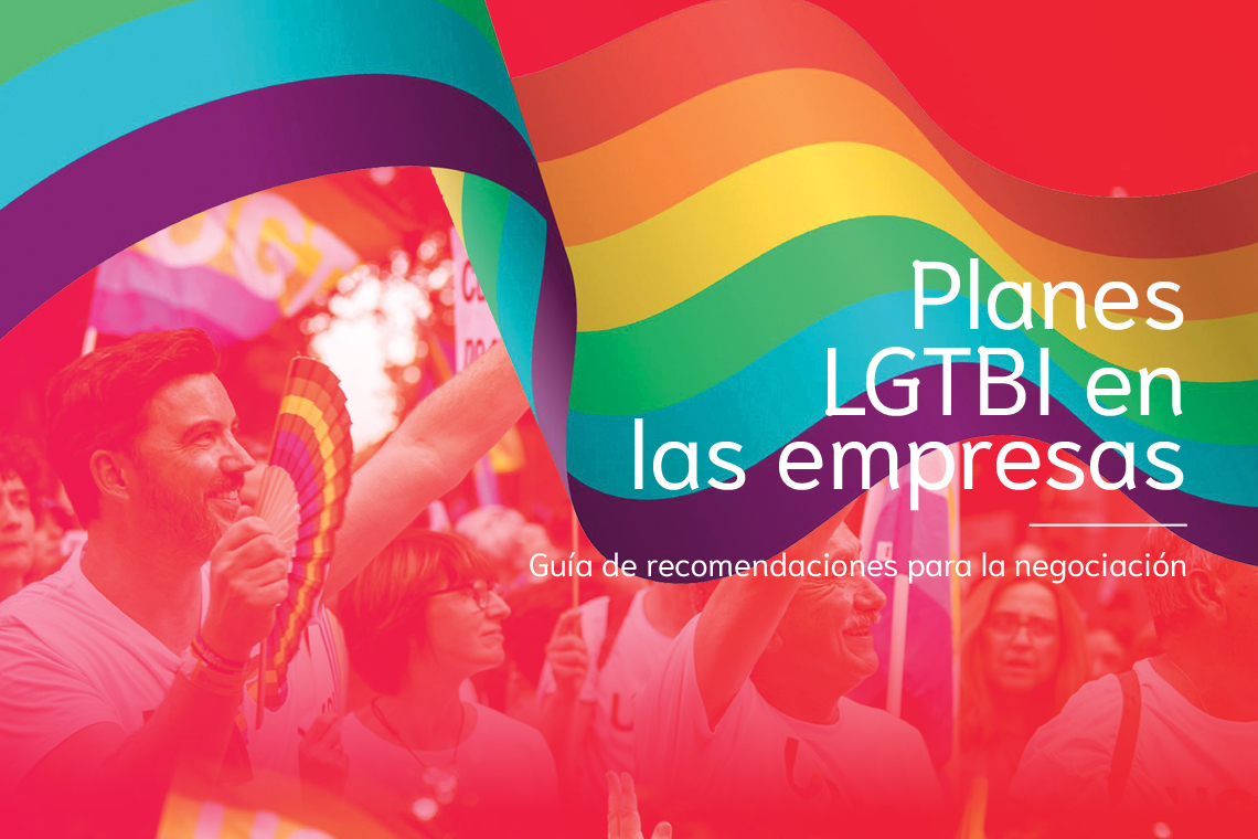 Portada guía Planes LGTBI en las empresas. Guía de recomendaciones para la negociación