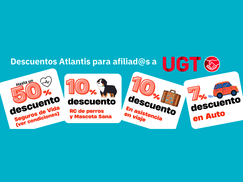 Descuentos Atlantis para afiliad@s a UGT