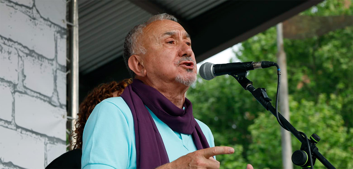 Pepe Álvarez en un acto de Vallecas