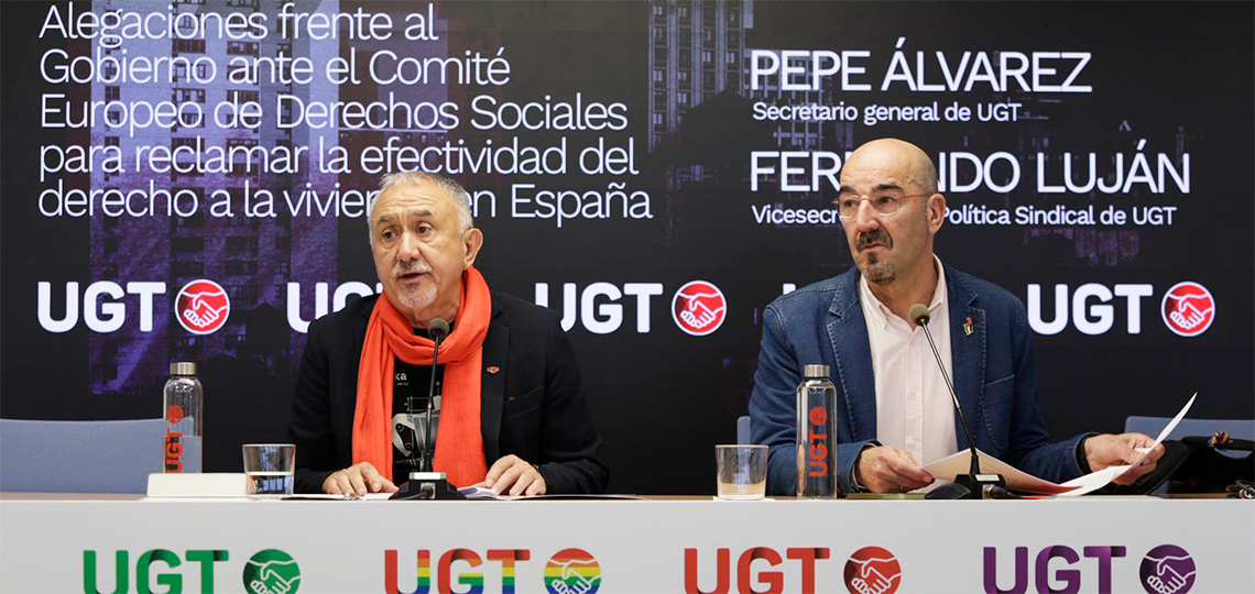 Pepe Álvarez y Fernando Luján en rueda de prensa