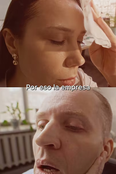Personas sufriendo calor durante la jornada laboral