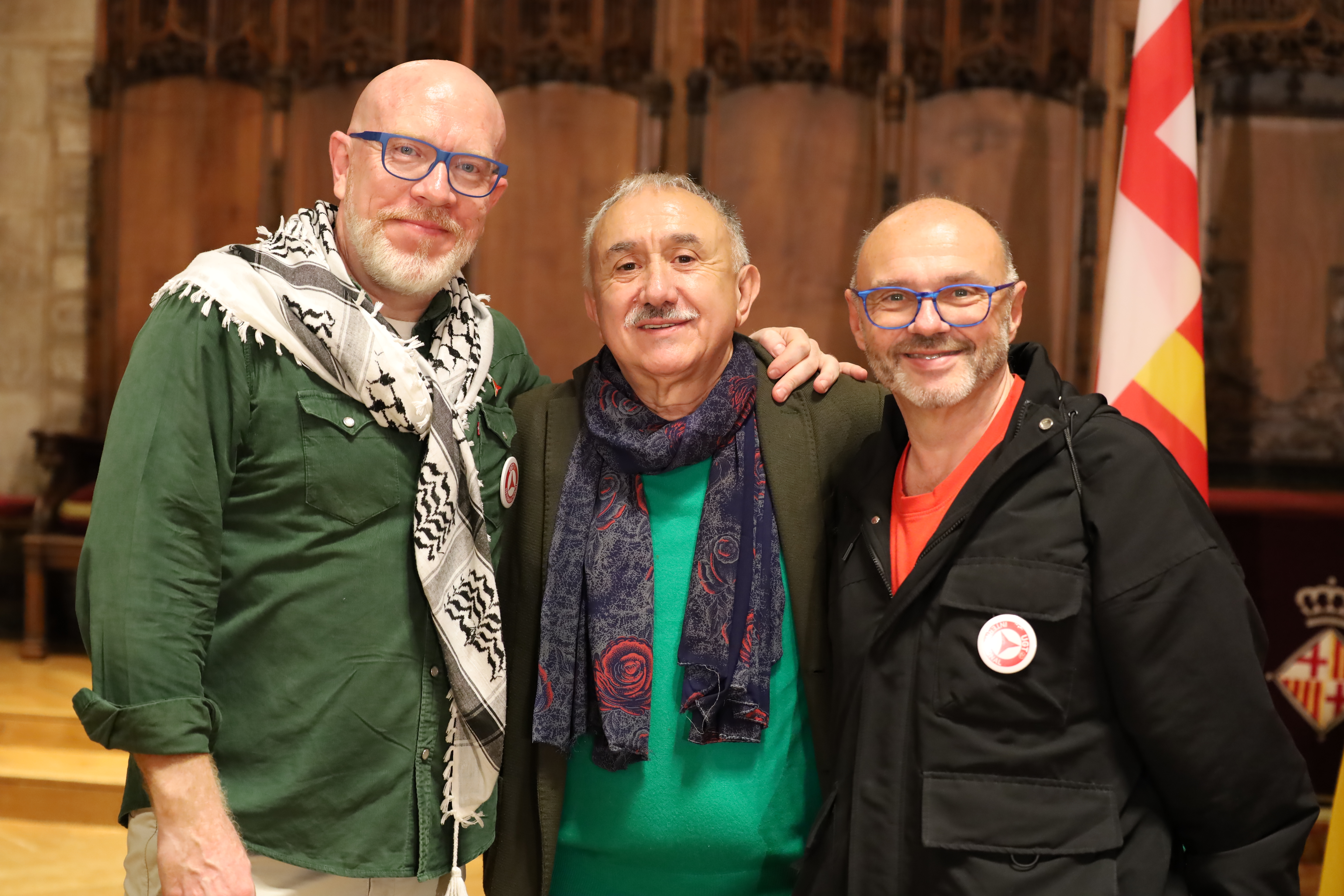 Jesus Gallego, Pepe Álvarez y Gabriel Ubach